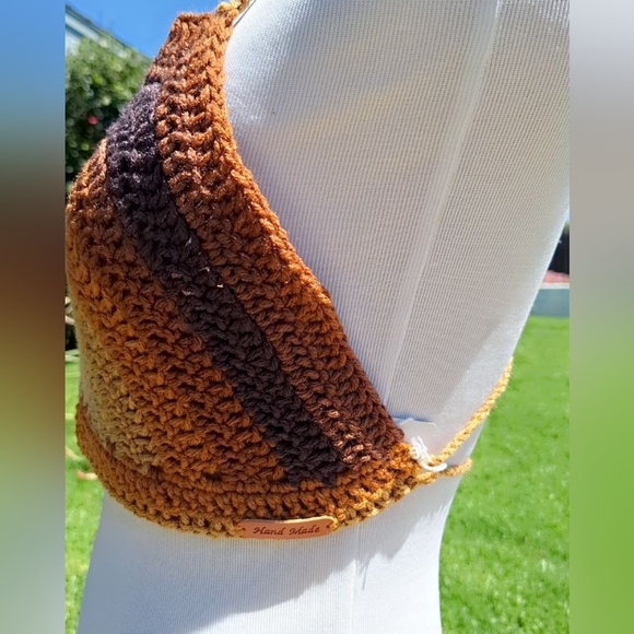 Handmade Crochet crop Top, summer - Picture 2 of 3